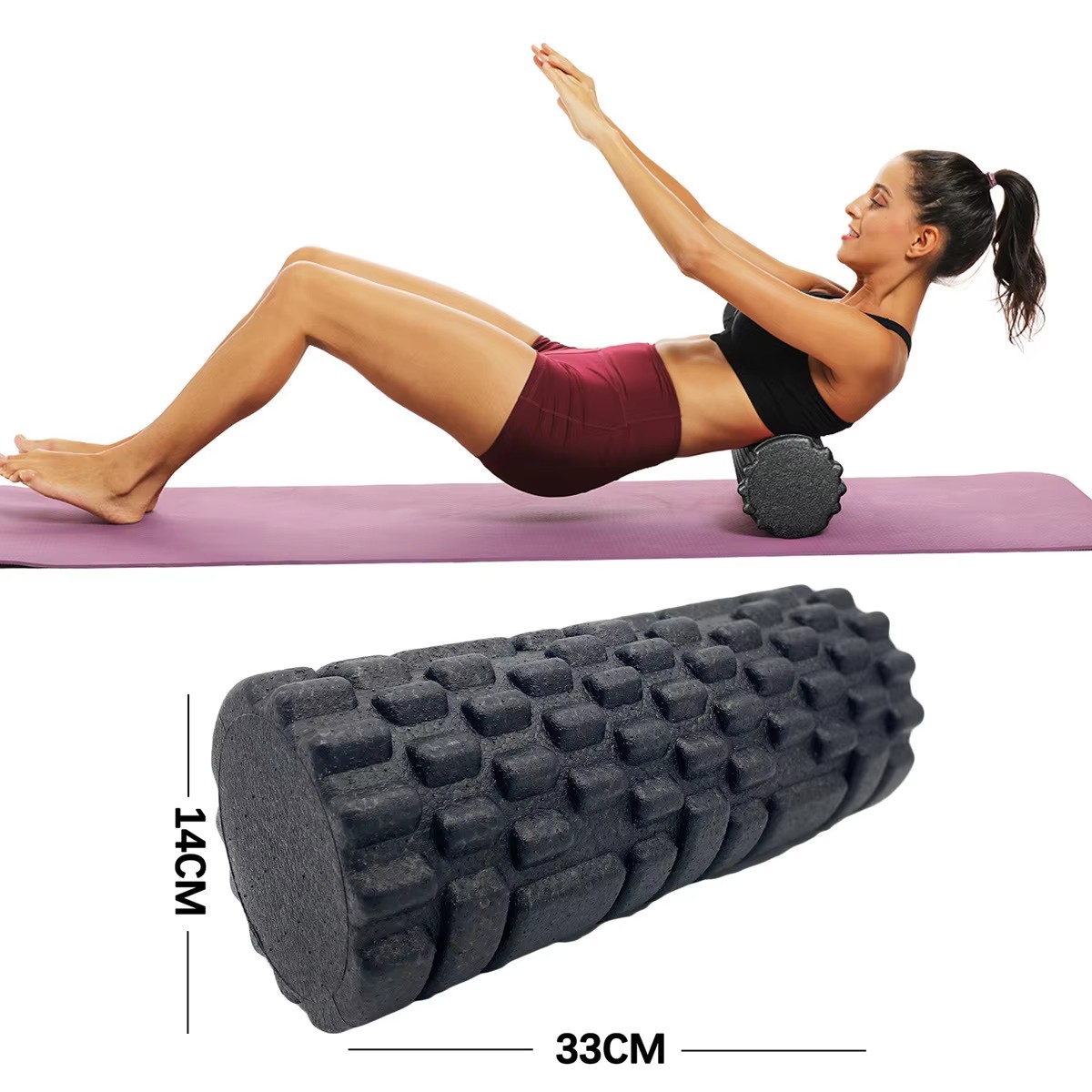Home Gym Yoga - 30/33cm 피트니스 폼 롤러 요가 마사지