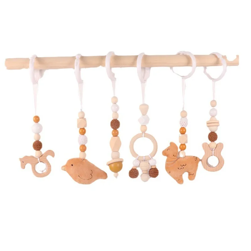 Home Gym Aesthetic - 6Pcs 나무 아기 장난감 나무 너도밤