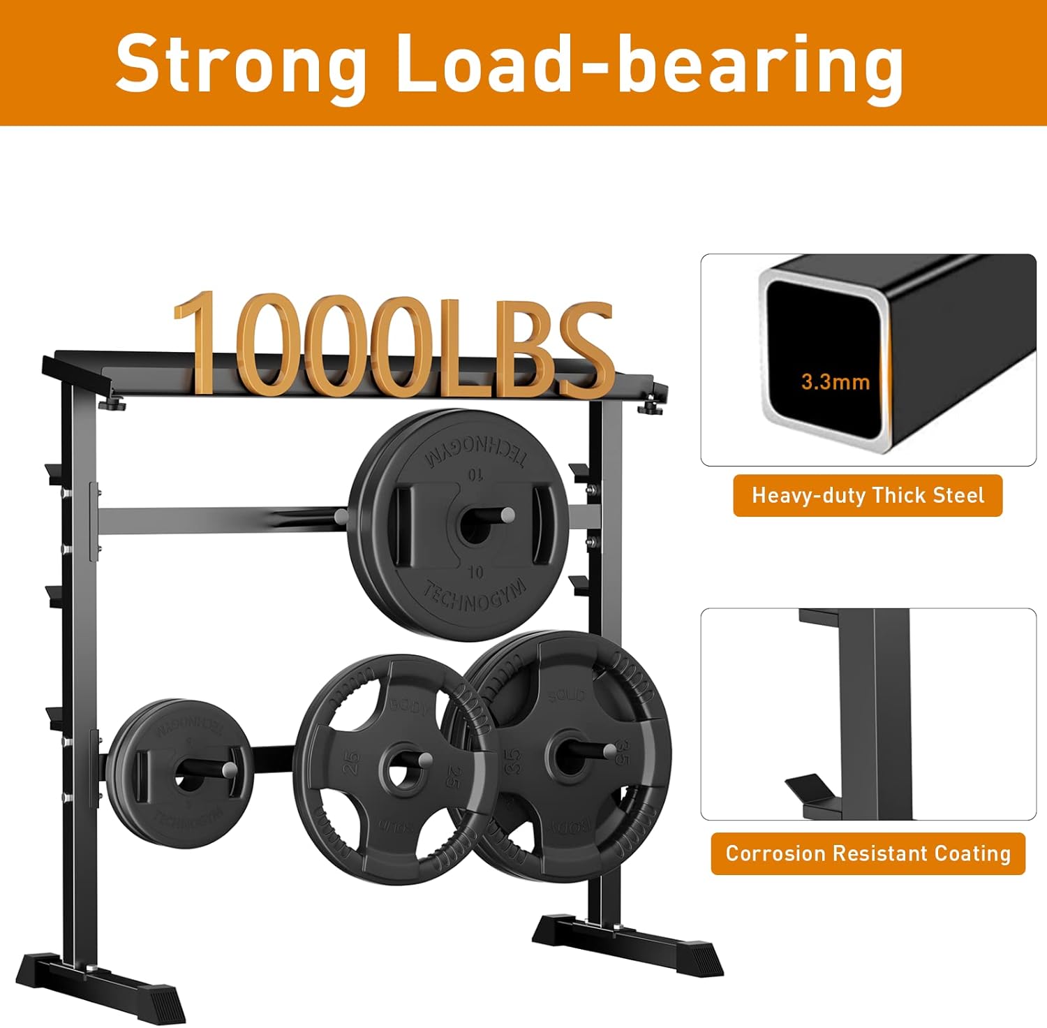 홈짐 근력 운동 웨이트 보관 랙 - 금속 소재, 블랙  - Home Gym Training 리뷰 및 가격