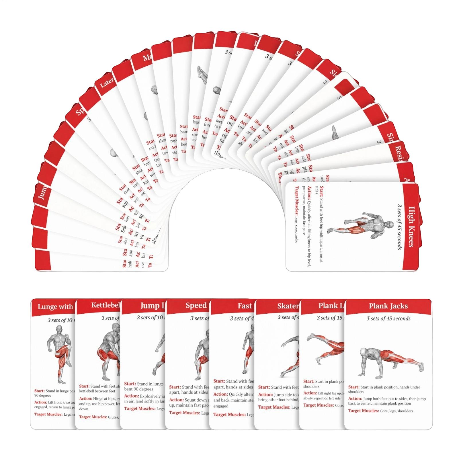 운동 카드 데크 36개 고화질 휴대용 카드 여성 남성  - Home Gym Guide 리뷰 및 가격