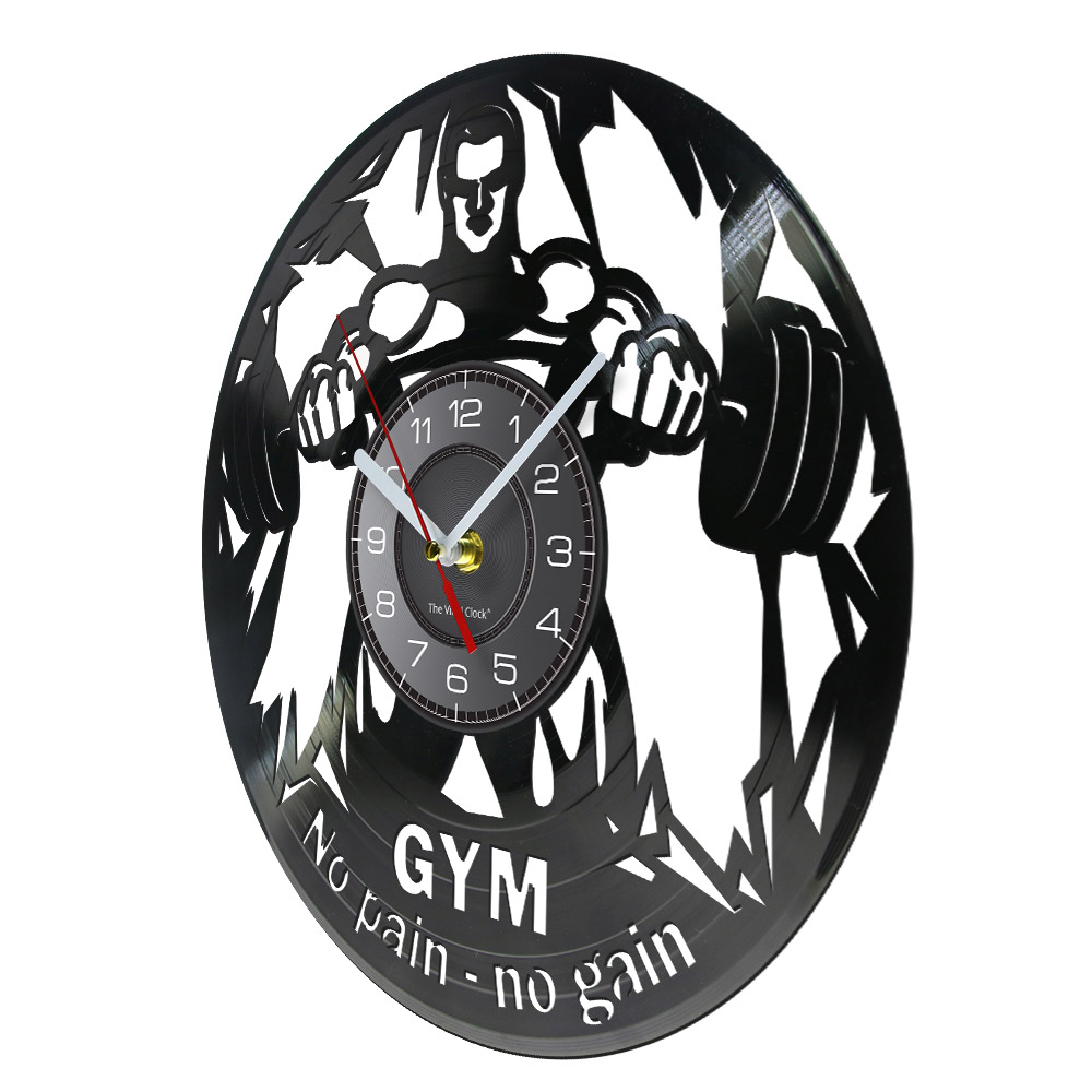 체육관 벽시계, 피트니스 비닐 기록 벽시계, 역도 남성 - Home Gym Aesthetic 리뷰 및 가격