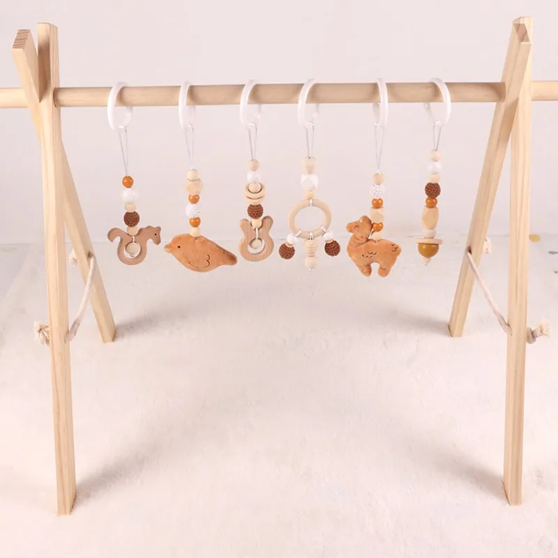 6Pcs 나무 아기 장난감 나무 너도밤 나무 활동 체육 - Home Gym Aesthetic 리뷰 및 가격