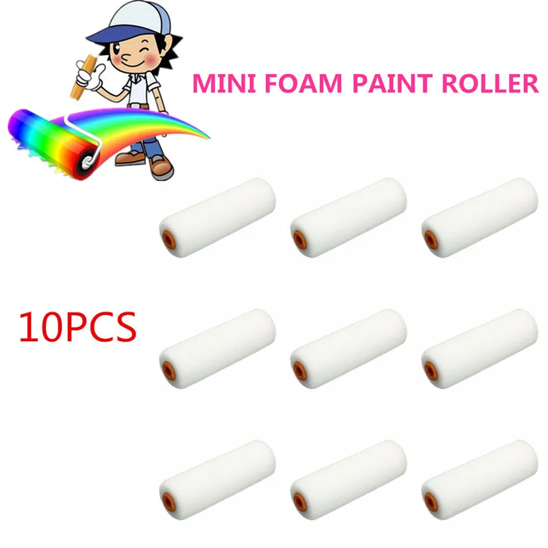 10PCS 100mm 미니 흰색 내구성 폼 페인트 롤러 - Foam Roller High Density 리뷰 및 가격